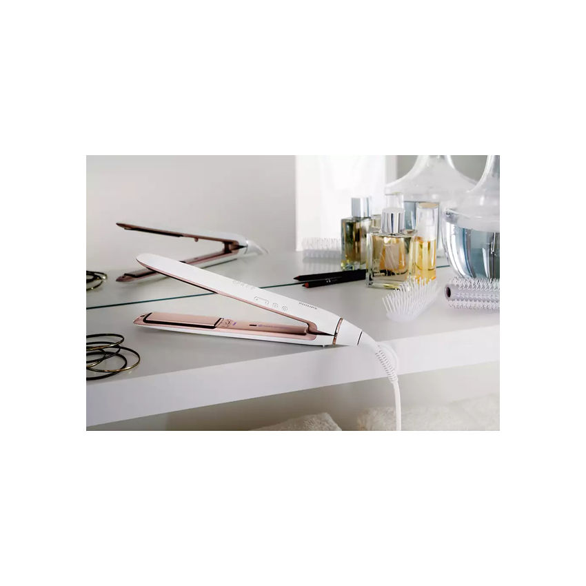 Philips MoistureProtect Straightener - Pearl White & Rose Gold (Photo: 2)